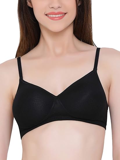 Clovia Women's Powernet Solid Padded Full Cup Wire Free T-Shirt Bra - Dark Purple in Purple